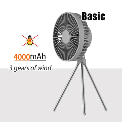 Portable Camping Fan - 2 yr Warranty - 11 Business Days Shipping