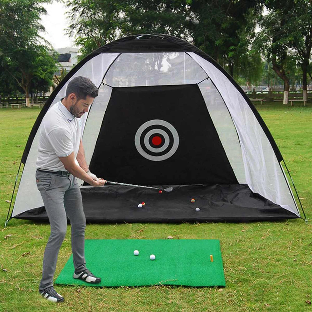 2M Golf Practice Net. Indoor/ Outdoor Experience With This Portable Golf Training Tent - 16 Day Shipping