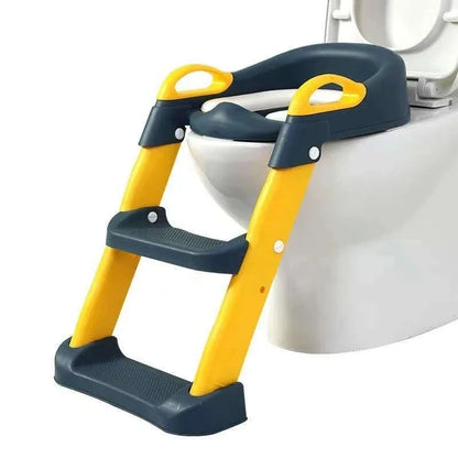 Folding Infant Potty Training Seat Urinal Backrest Chair With Adjustable Step Stool Ladder Safe Toilet Chair For Baby Toddlers - 12 Business Days Shipping