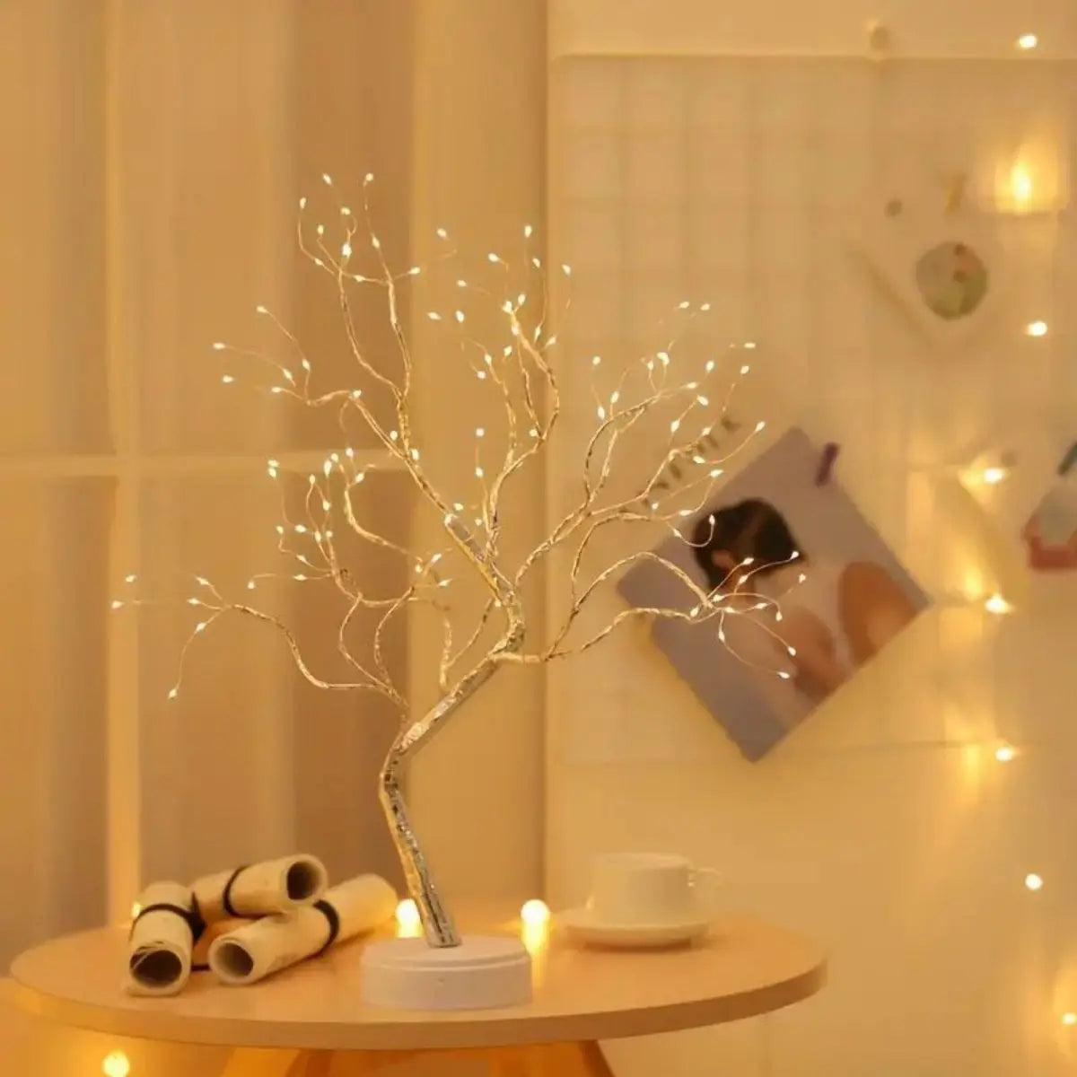 1pc 108 LED Warm White Tree Lights - USB/Battery Operated Indoor/Outdoor - 8 Days Shipping