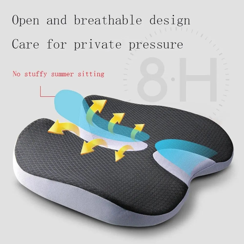 Cushion Non Slip Orthopedic Memory Foam Prostate Cushion for Tailbone Sciatica back Pain Relief Comfort Chair Car Seat - 11 Business Days Shipping