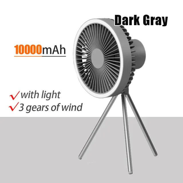 Portable Camping Fan - 2 yr Warranty - 11 Business Days Shipping